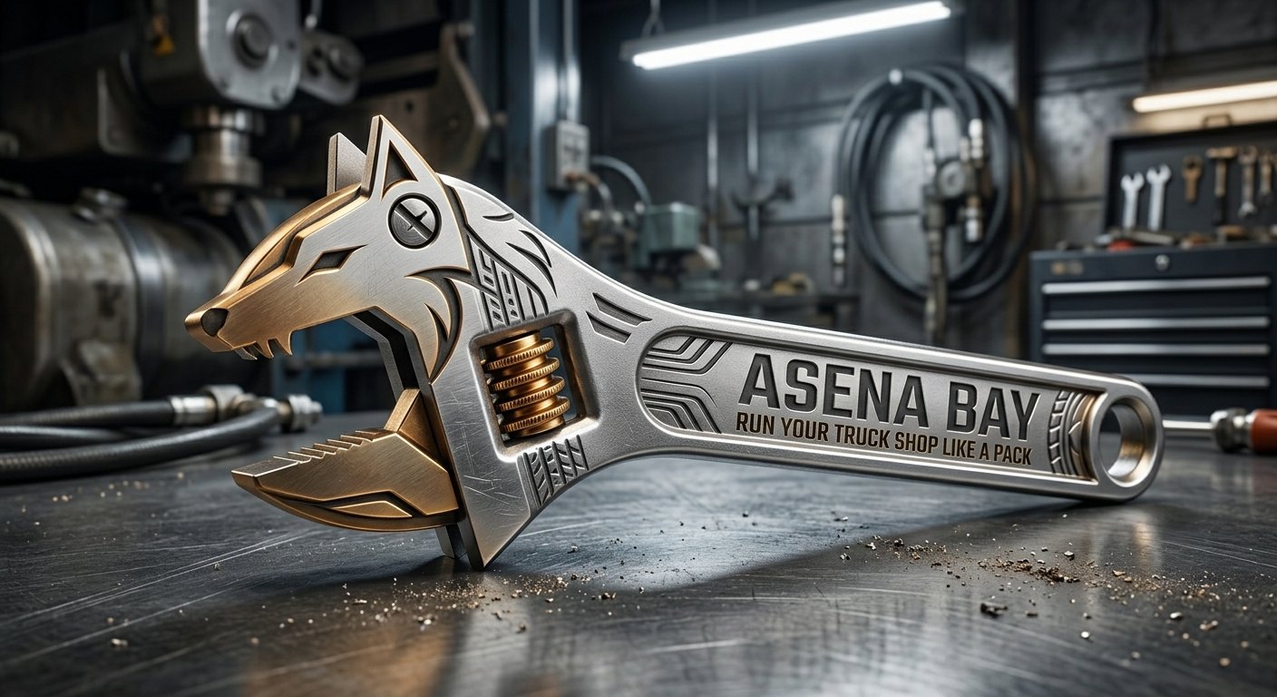 Asena Bay wolf wrench in a truck shop